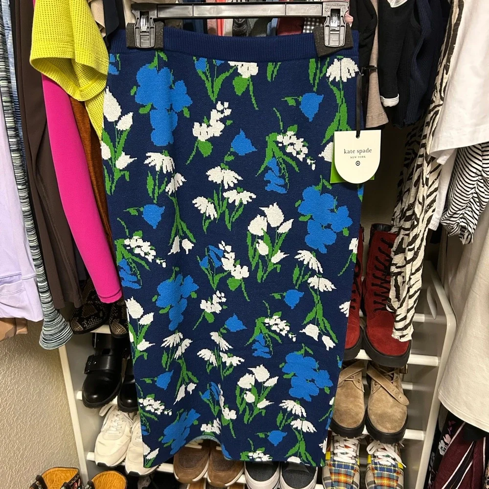 Kate spade x target floral sweater midi skirt